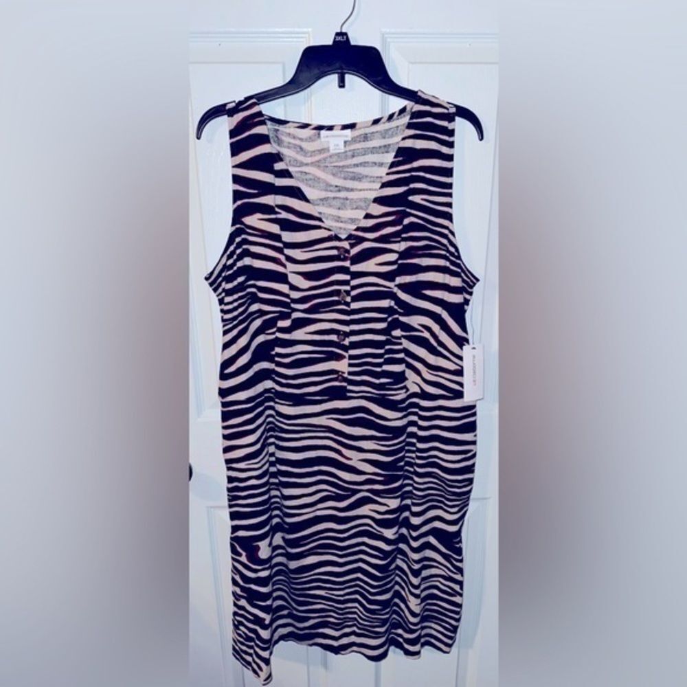 Women's Liz Claiborne Sleeveless Animal Print A-Line Dress - 2XL - NWT